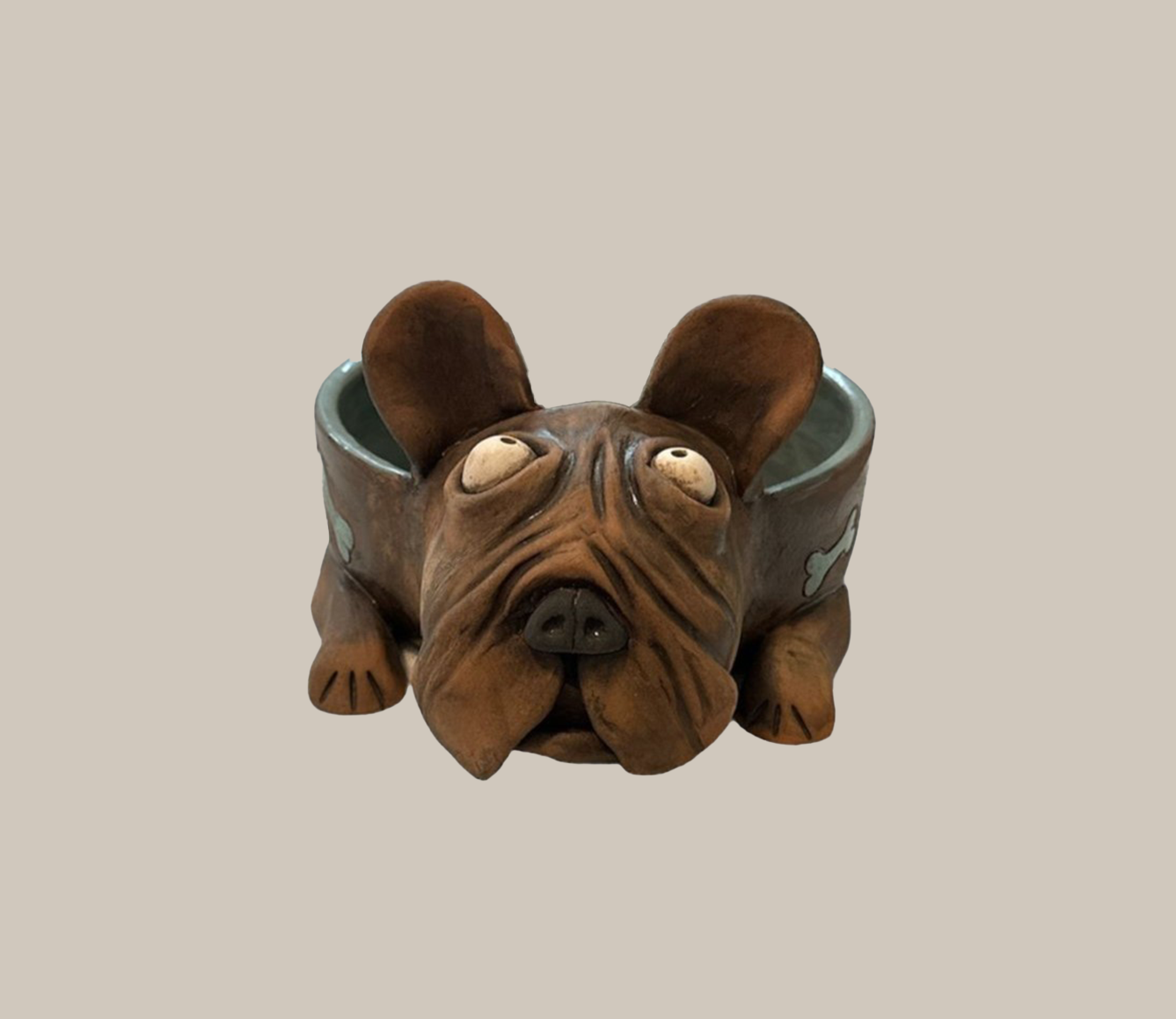 Hundenapf im Bulldoggen-Design