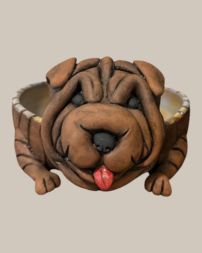 Hundenapf im Shar-Pei-Design