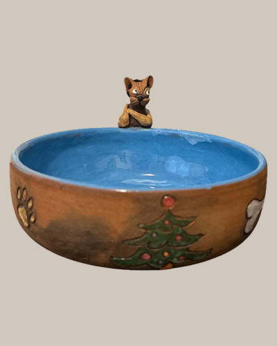 Hundenapf im Weihnachtsdesign